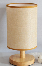 Simple and modern Nordic bedroom bedside lamp wooden dimmable LED warm light creative wooden table lamp