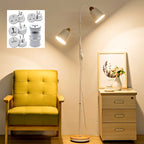Lampadaire double tête Salon Chambre Chevet