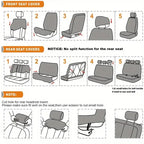 Polyester Car Seat Covers Cushion Set - 4 or 9 Piece