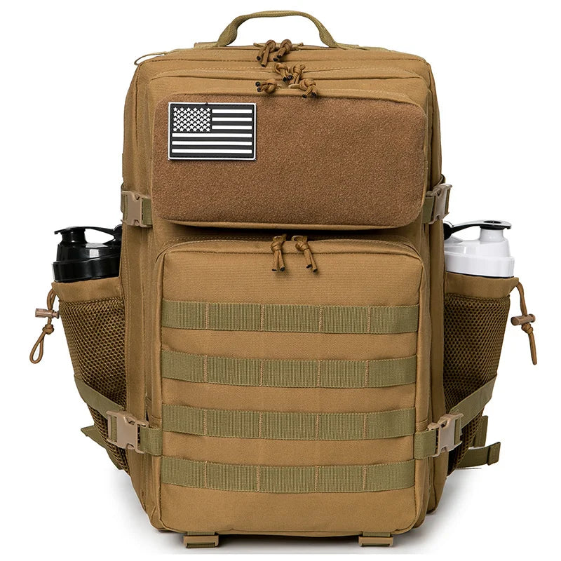 45L Tactical Backpack Survival Bag Hunting MOLLE Backpack GYM For Men EDC Outdoor Hiking Rucksack With Bottle Holder Erobaa
