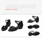 Girls Dance Shoes For Women Ladies Ballroom Latin Children/Kids Tango Salsa Latin Dancing Shoes Low Heel Salsa Training Shoes