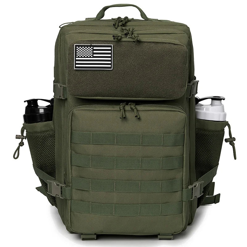 45L Tactical Backpack Survival Bag Hunting MOLLE Backpack GYM For Men EDC Outdoor Hiking Rucksack With Bottle Holder Erobaa