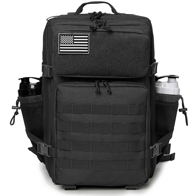 45L Tactical Backpack Survival Bag Hunting MOLLE Backpack GYM For Men EDC Outdoor Hiking Rucksack With Bottle Holder Erobaa