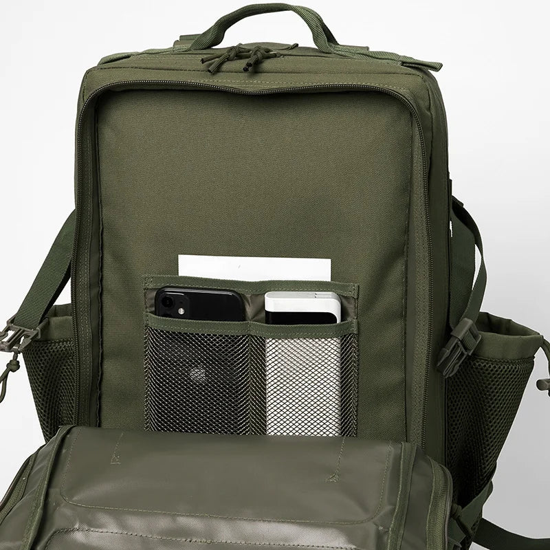 45L Tactical Backpack Survival Bag Hunting MOLLE Backpack GYM For Men EDC Outdoor Hiking Rucksack With Bottle Holder Erobaa