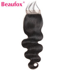 Beaufox Bundles Body Wave avec fermeture Bundles brésiliens 3 ou 4 avec fermeture Bundles de cheveux naturels humains avec fermeture