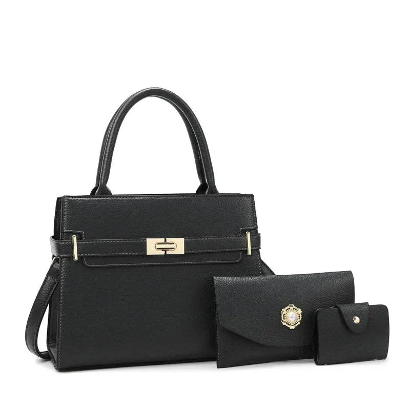 3 Sets Or 1 Big Bag Women's Handbag Large Capacity Bags Luxury Shoulder Crossbody Bags Small Coin Purse Quality Leather Sac Hot Erobaa