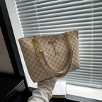 New Presbyopia Handbag Texture Soft Leather Large Capacity Tote Women Bag With Hanging Accessories Shoulder Bag Erobaa