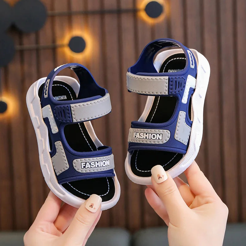 Summer Baby Sandals Solid Color Baby Boy Sandals Soft Sole Anti-slip Boys Girls Sandals Toddler Baby Shoes Beach 2-12 Years