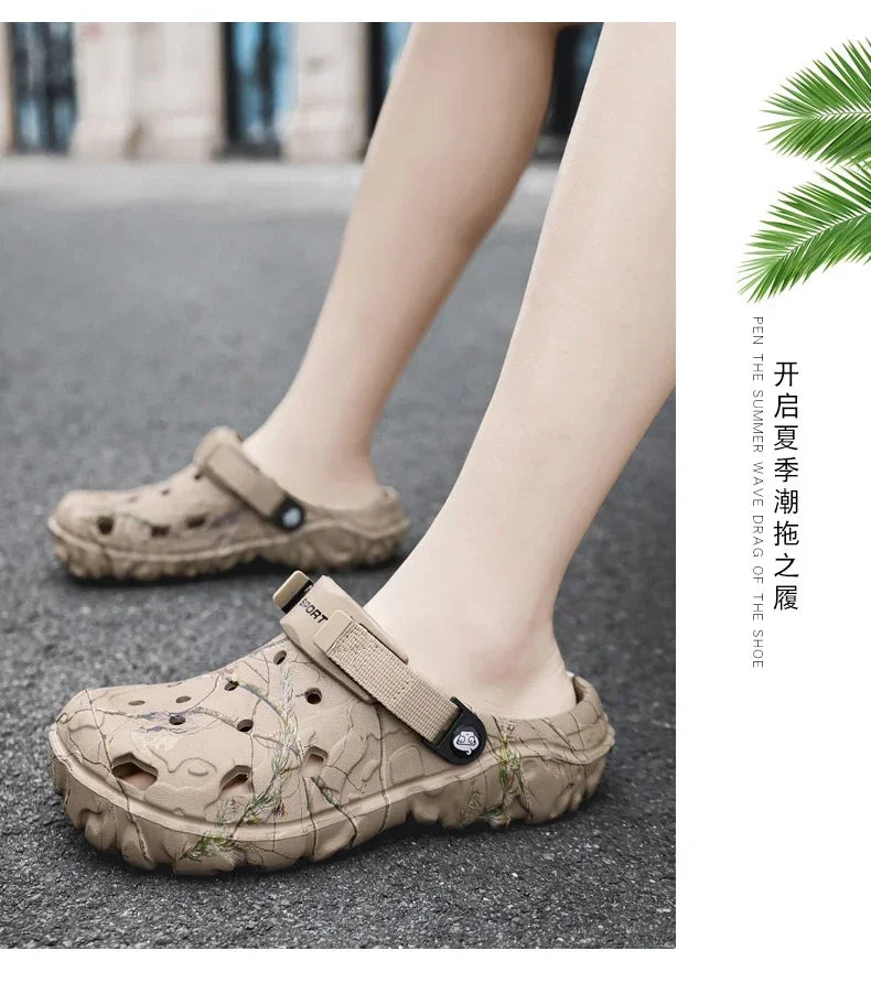 Men Garden Platform Sandals Man Summer Sandals Male Sneakers Outdoor Flip Flops Home Clogs