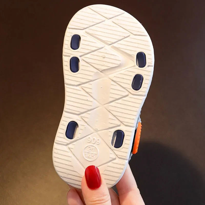 Summer Baby Sandals Solid Color Baby Boy Sandals Soft Sole Anti-slip Boys Girls Sandals Toddler Baby Shoes Beach 2-12 Years