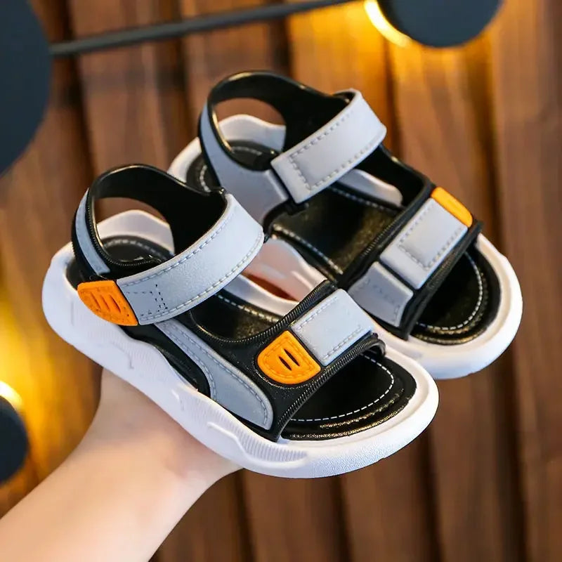 Summer Baby Sandals Solid Color Baby Boy Sandals Soft Sole Anti-slip Boys Girls Sandals Toddler Baby Shoes Beach 2-12 Years