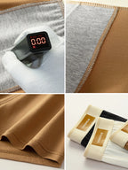 Men's underpants 3 pairs of personalized fashion solid color boxer shorts comfortable, soft and non-marking boys' boxer shorts