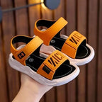 Summer Baby Sandals Solid Color Baby Boy Sandals Soft Sole Anti-slip Boys Girls Sandals Toddler Baby Shoes Beach 2-12 Years