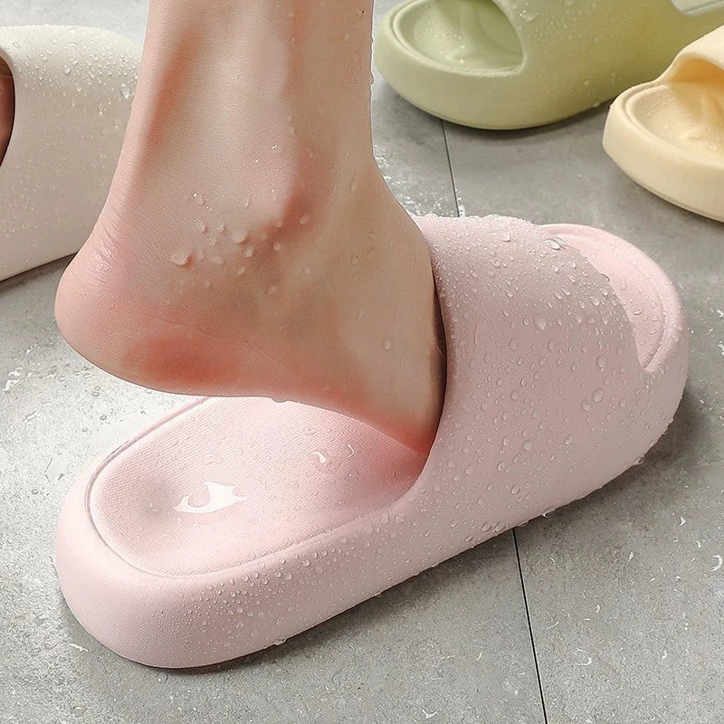 Slides Summer Flat Beach Sandals Woman Thick Platform Cloud Slippers