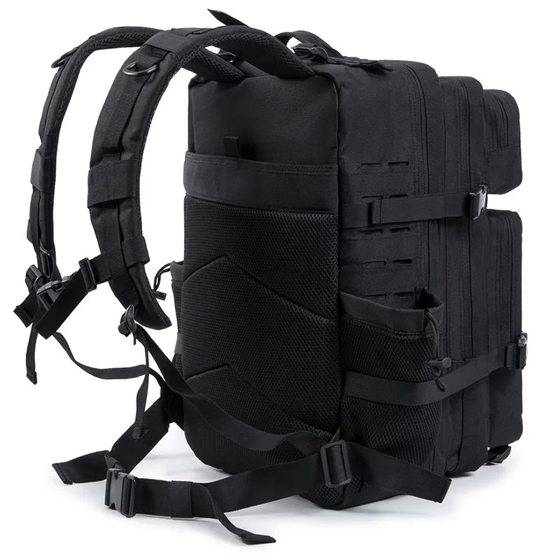 45L Tactical Backpack Survival Bag Hunting MOLLE Backpack GYM For Men EDC Outdoor Hiking Rucksack With Bottle Holder Erobaa