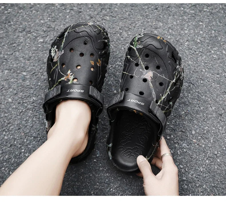 Men Garden Platform Sandals Man Summer Sandals Male Sneakers Outdoor Flip Flops Home Clogs