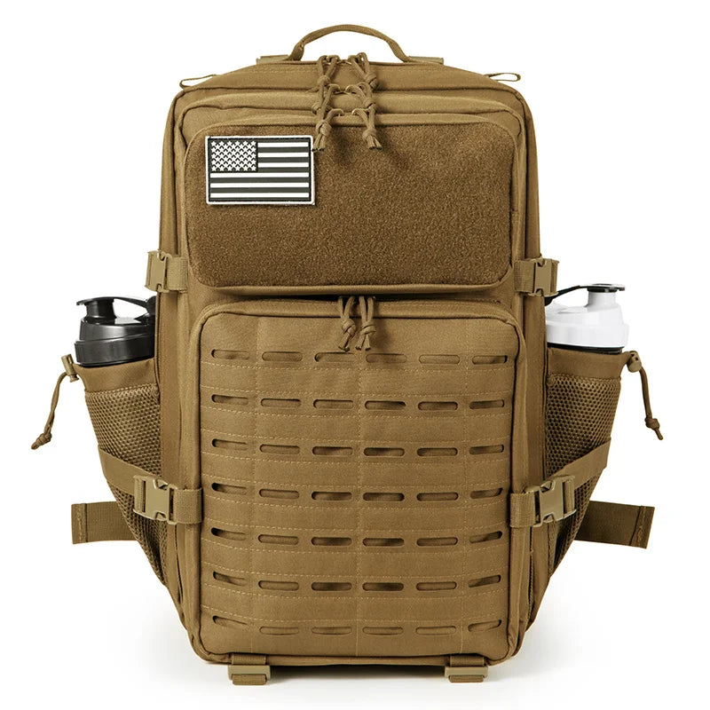 45L Tactical Backpack Survival Bag Hunting MOLLE Backpack GYM For Men EDC Outdoor Hiking Rucksack With Bottle Holder Erobaa