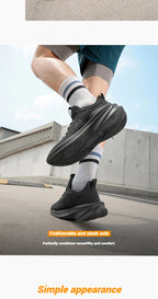 Shoes Lightweight Wear Resistant Shock Absorb Breathable Soft Soled Male Sneakers