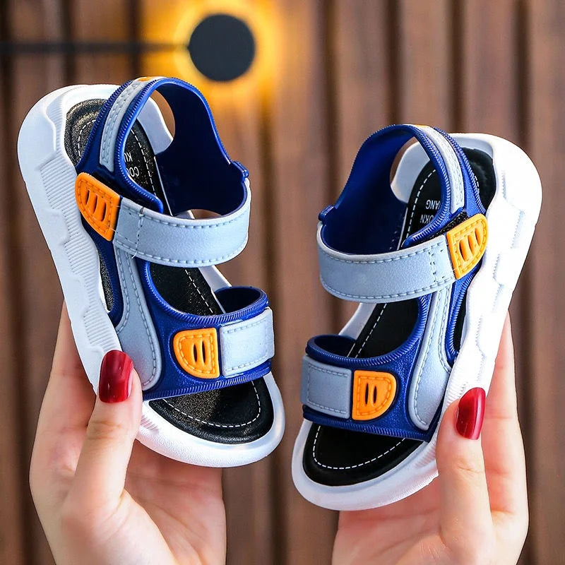 Summer Baby Sandals Solid Color Baby Boy Sandals Soft Sole Anti-slip Boys Girls Sandals Toddler Baby Shoes Beach 2-12 Years