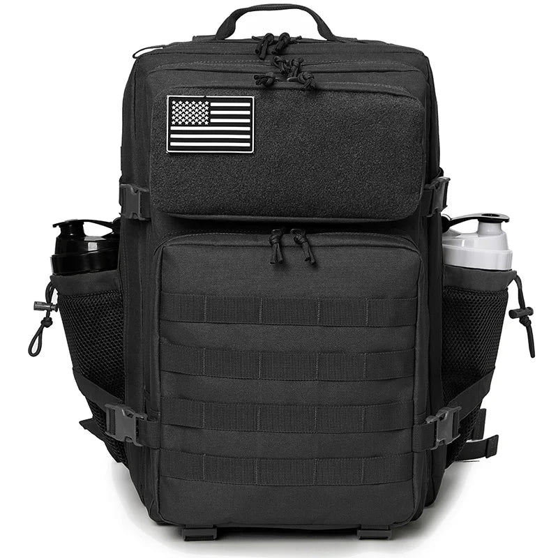 45L Tactical Backpack Survival Bag Hunting MOLLE Backpack GYM For Men EDC Outdoor Hiking Rucksack With Bottle Holder Erobaa