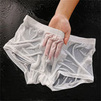 Ultra Thin Ice Silk Boxers Underwear Men Semi-transparent Seamless Sexy Male Trunk Shorts Plus Size M-XXL