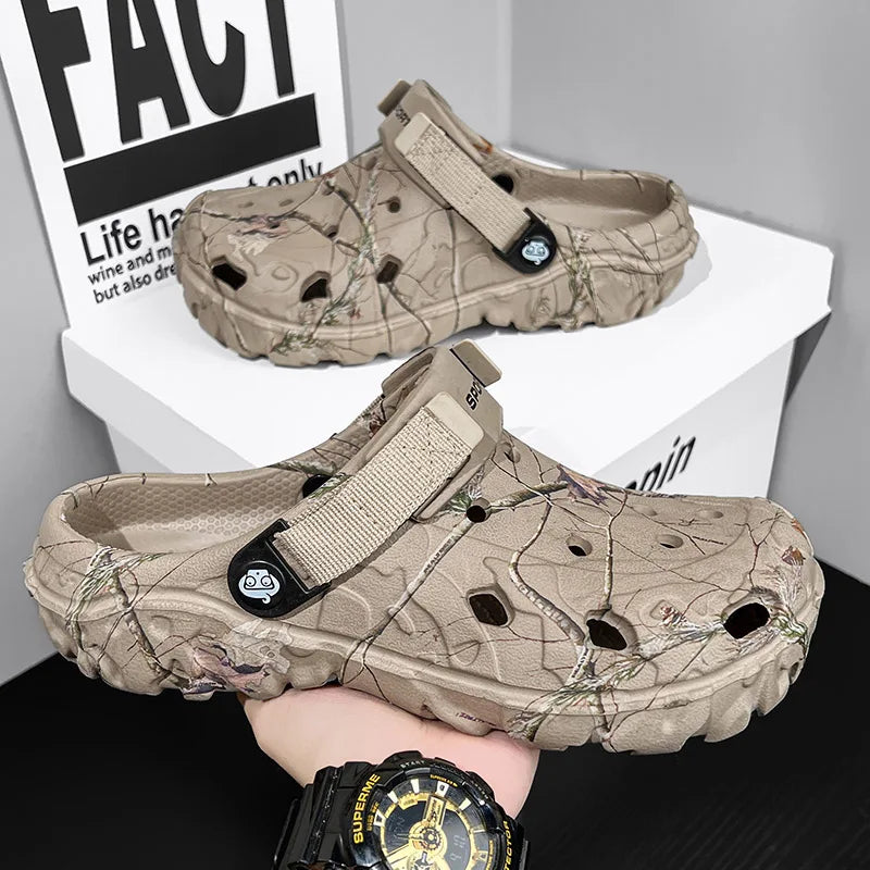 Men Garden Platform Sandals Man Summer Sandals Male Sneakers Outdoor Flip Flops Home Clogs