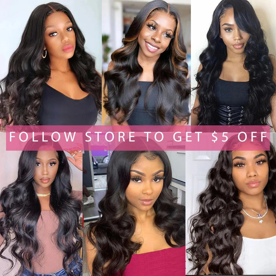 Beaufox Body Wave Bundles Brazilian Hair Weave Bundles 1/3/4 PCS Human Hair Bundles Natural /Jet Black 8-30"Remy Hair Extensions Erobaa
