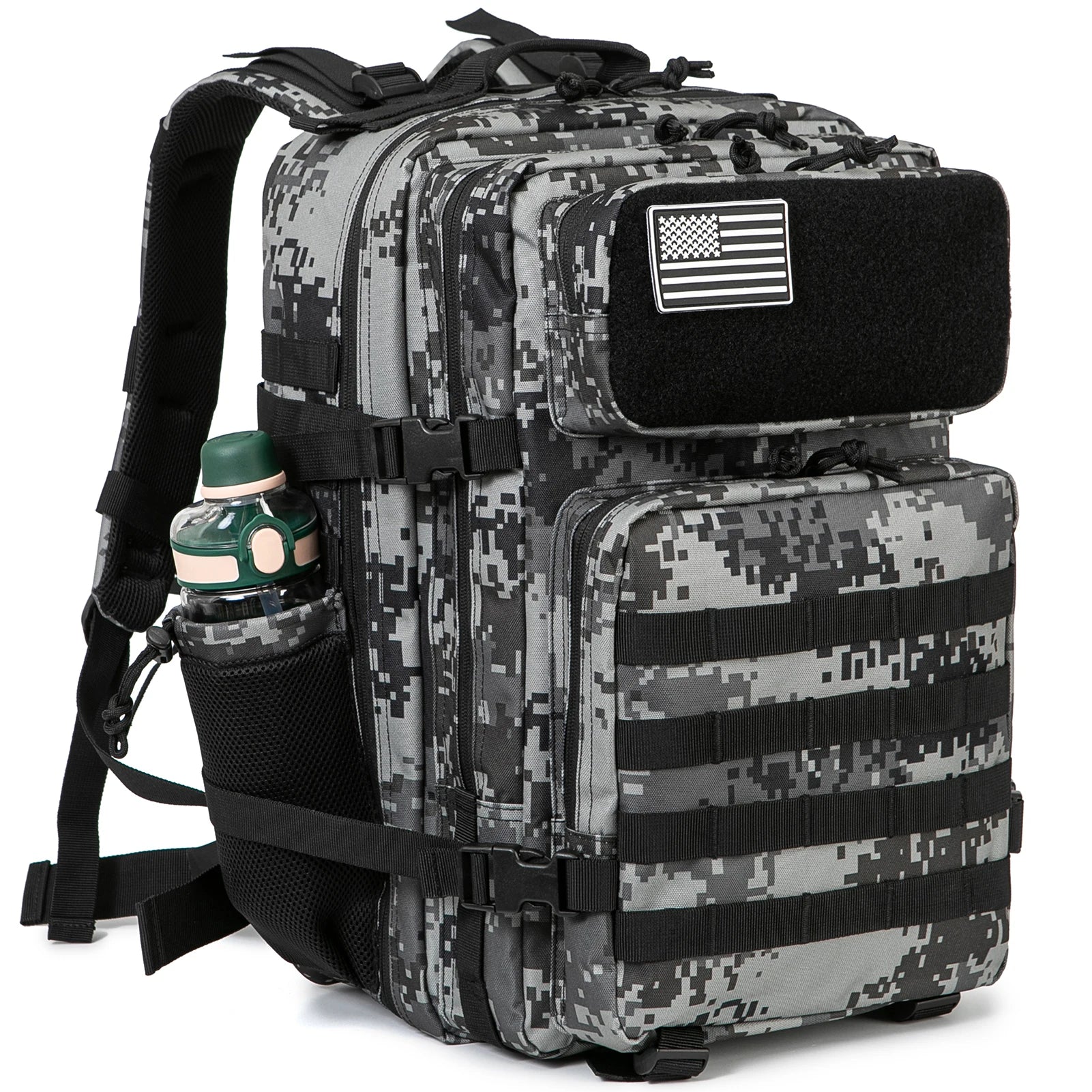 45L Tactical Backpack Survival Bag Hunting MOLLE Backpack GYM For Men EDC Outdoor Hiking Rucksack With Bottle Holder Erobaa