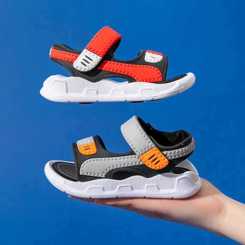 Summer Baby Sandals Solid Color Baby Boy Sandals Soft Sole Anti-slip Boys Girls Sandals Toddler Baby Shoes Beach 2-12 Years