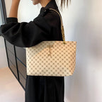 New Presbyopia Handbag Texture Soft Leather Large Capacity Tote Women Bag With Hanging Accessories Shoulder Bag Erobaa