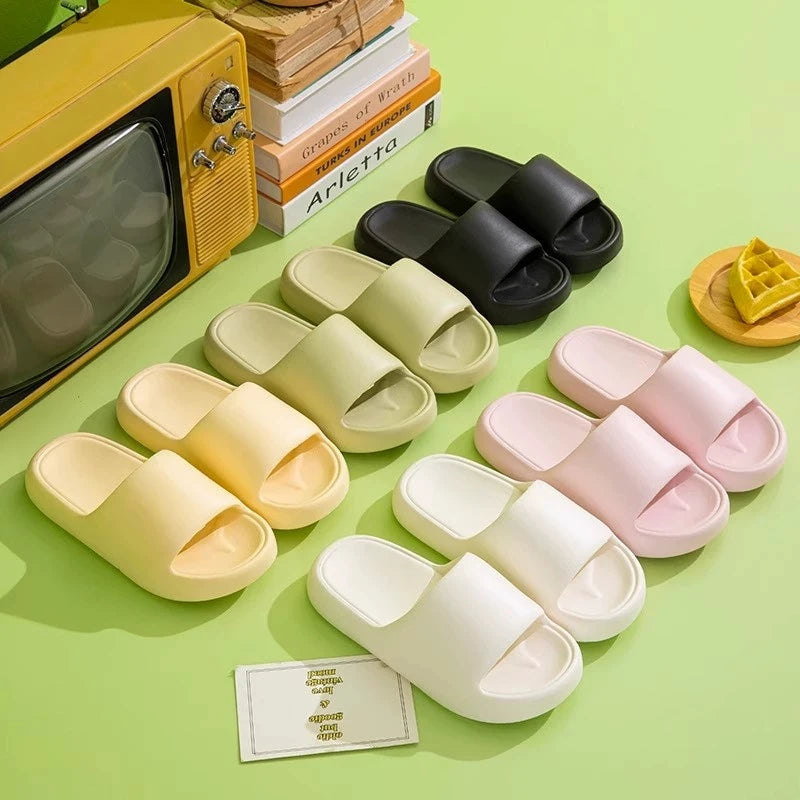 Slides Summer Flat Beach Sandals Woman Thick Platform Cloud Slippers