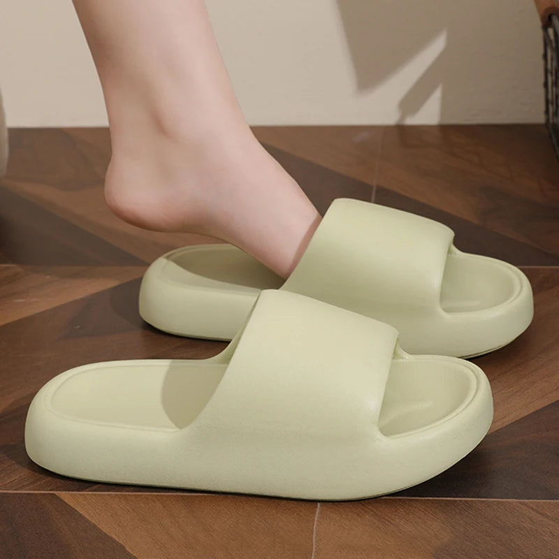 Slides Summer Flat Beach Sandals Woman Thick Platform Cloud Slippers