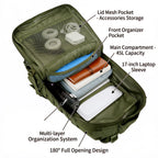 45L Tactical Travel Backpack Molle Large Capacity Multi Pocket Storage Bag Durable Wear Resistant Camping Hiking Trekking Bushcraft Daypack Heavy Duty Rucksack For Men Women Business Trips Mountain Climbing Daily Commute Lugg Erobaa