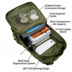 45L Tactical Travel Backpack Molle Large Capacity Multi Pocket Storage Bag Durable Wear Resistant Camping Hiking Trekking Bushcraft Daypack Heavy Duty Rucksack For Men Women Business Trips Mountain Climbing Daily Commute Lugg Erobaa