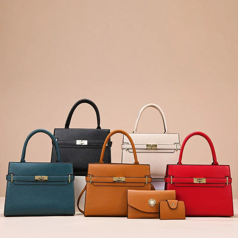 3 Sets Or 1 Big Bag Women's Handbag Large Capacity Bags Luxury Shoulder Crossbody Bags Small Coin Purse Quality Leather Sac Hot Erobaa