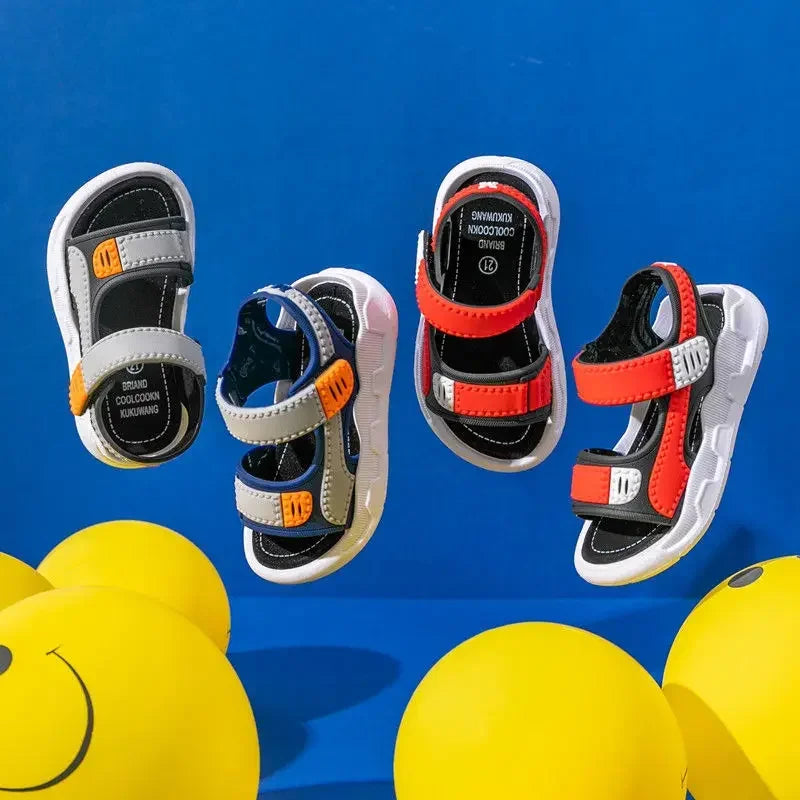 Summer Baby Sandals Solid Color Baby Boy Sandals Soft Sole Anti-slip Boys Girls Sandals Toddler Baby Shoes Beach 2-12 Years