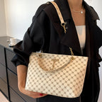 New Presbyopia Handbag Texture Soft Leather Large Capacity Tote Women Bag With Hanging Accessories Shoulder Bag Erobaa