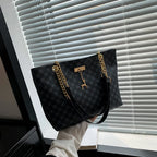 New Presbyopia Handbag Texture Soft Leather Large Capacity Tote Women Bag With Hanging Accessories Shoulder Bag Erobaa