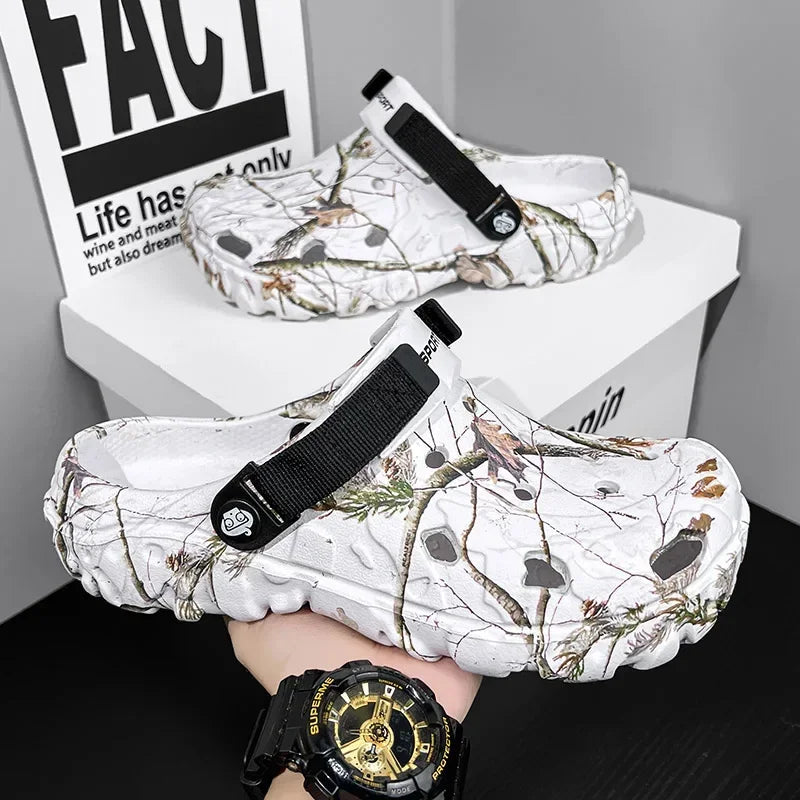 Men Garden Platform Sandals Man Summer Sandals Male Sneakers Outdoor Flip Flops Home Clogs