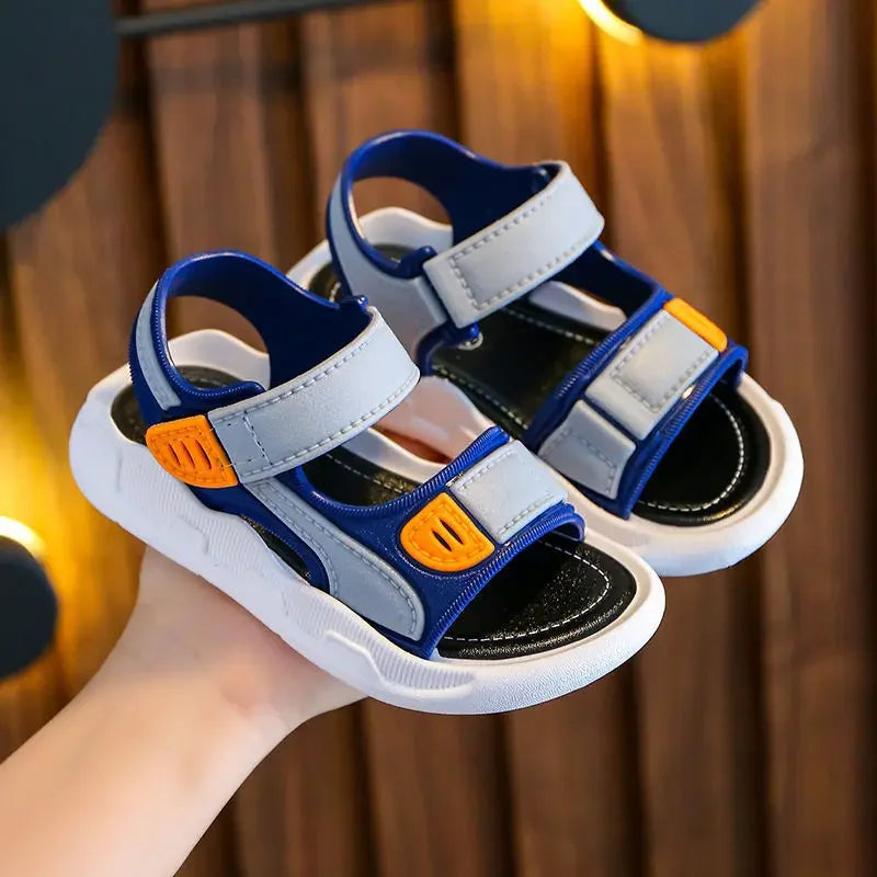 Summer Baby Sandals Solid Color Baby Boy Sandals Soft Sole Anti-slip Boys Girls Sandals Toddler Baby Shoes Beach 2-12 Years