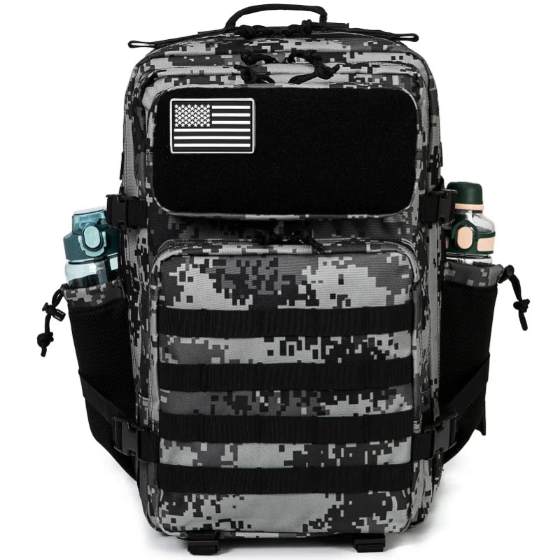 45L Tactical Backpack Survival Bag Hunting MOLLE Backpack GYM For Men EDC Outdoor Hiking Rucksack With Bottle Holder Erobaa