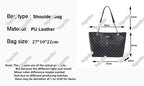 New Presbyopia Handbag Texture Soft Leather Large Capacity Tote Women Bag With Hanging Accessories Shoulder Bag Erobaa