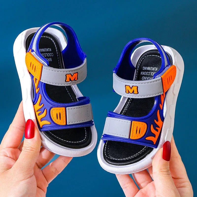 Summer Baby Sandals Solid Color Baby Boy Sandals Soft Sole Anti-slip Boys Girls Sandals Toddler Baby Shoes Beach 2-12 Years