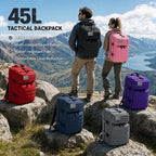45L Tactical Travel Backpack Molle Large Capacity Multi Pocket Storage Bag Durable Wear Resistant Camping Hiking Trekking Bushcraft Daypack Heavy Duty Rucksack For Men Women Business Trips Mountain Climbing Daily Commute Lugg Erobaa