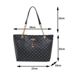 New Presbyopia Handbag Texture Soft Leather Large Capacity Tote Women Bag With Hanging Accessories Shoulder Bag Erobaa
