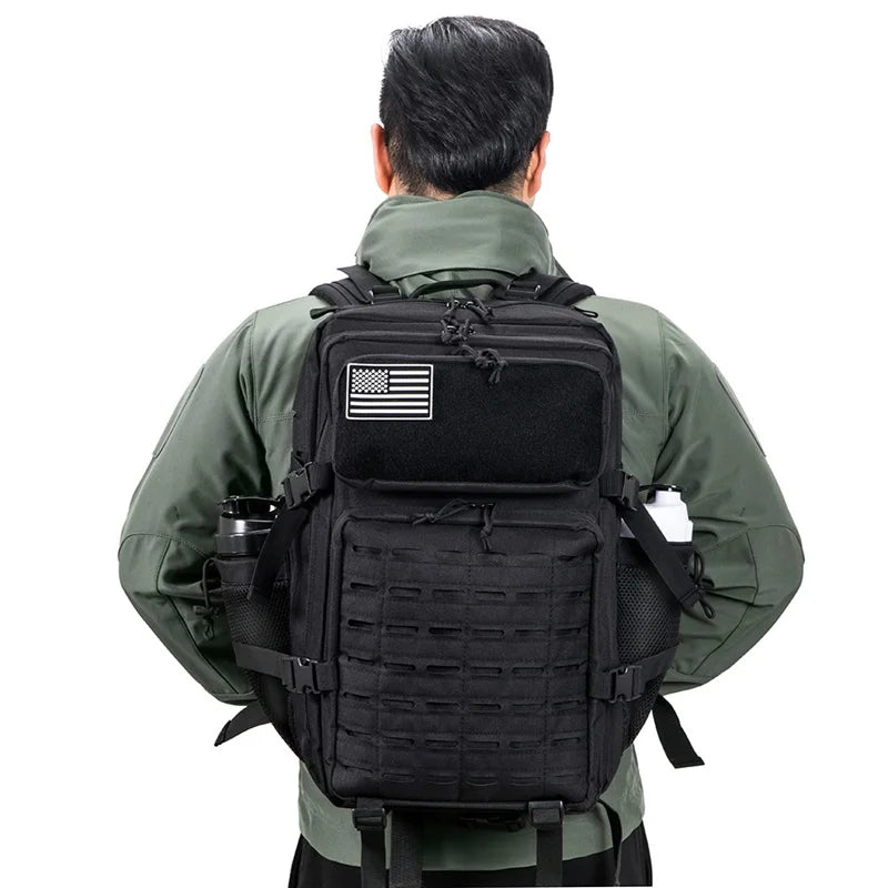 45L Tactical Backpack Survival Bag Hunting MOLLE Backpack GYM For Men EDC Outdoor Hiking Rucksack With Bottle Holder Erobaa