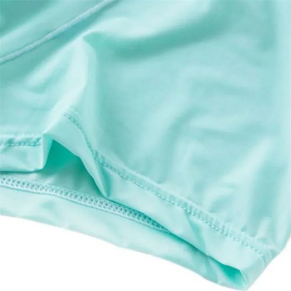 Ultra Thin Ice Silk Boxers Underwear Men Semi-transparent Seamless Sexy Male Trunk Shorts Plus Size M-XXL