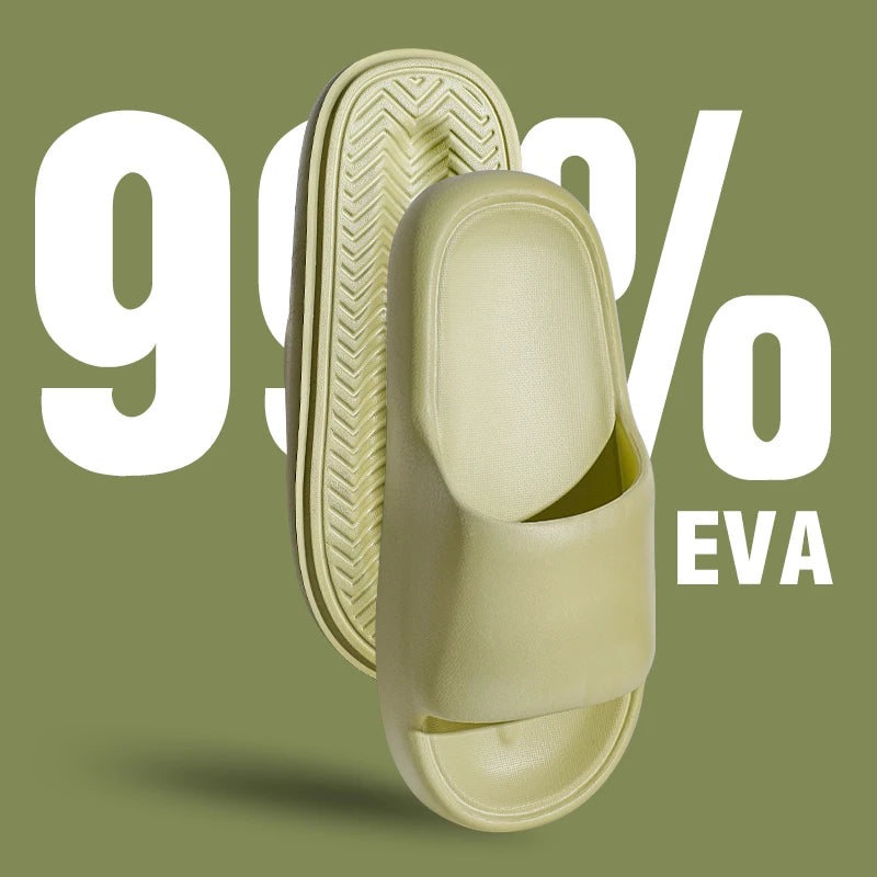 Slides Summer Flat Beach Sandals Woman Thick Platform Cloud Slippers