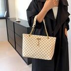 New Presbyopia Handbag Texture Soft Leather Large Capacity Tote Women Bag With Hanging Accessories Shoulder Bag Erobaa
