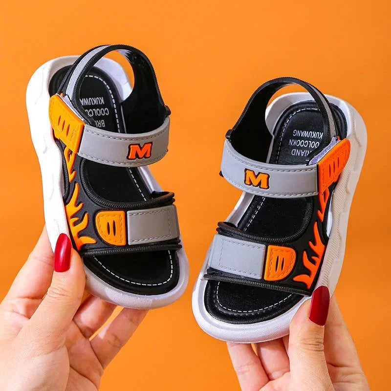 Summer Baby Sandals Solid Color Baby Boy Sandals Soft Sole Anti-slip Boys Girls Sandals Toddler Baby Shoes Beach 2-12 Years